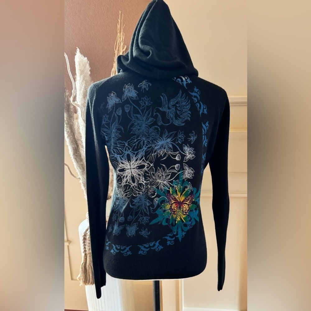 Til The End', On the Byas Black and Blue Women's Cardigan - Picture 2 of 11